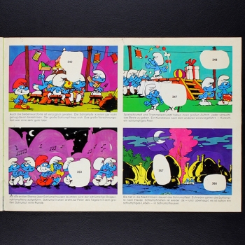 Schlümpfe Americana Sticker Album teilgefüllt