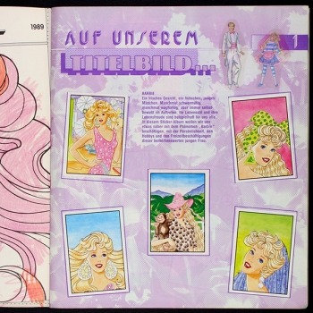 Preview: Barbie neueste Erlebnisse Panini Sticker Album komplett