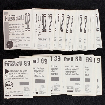 Preview: Fußball 89 und 92 Panini 100 Sticker