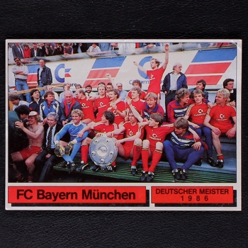 Bayern München Panini Poster Sticker Deutscher Meister - Fußball 86