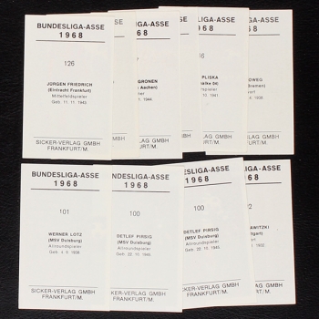 Preview: Bundesliga-Asse 1968 Sicker-Verlag 10 Bilder