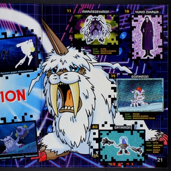 Digimon 2 Panini Sticker Album teilgefüllt