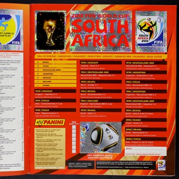 Preview: South Africa 2010 Panini Sticker Album komplett