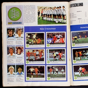 Fußball 80 Panini Sticker Album komplett - schlecht