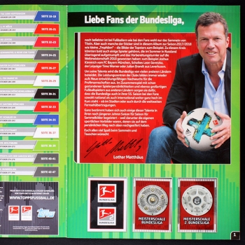 Preview: Fußball 2017 Topps Sticker Album komplett