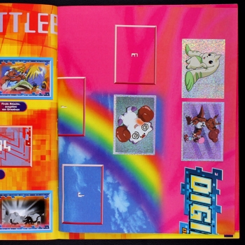 Digimon New Panini Sticker Album teilgefüllt