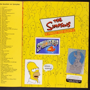 Preview: Simpsons 3 Panini Sticker Album teilgefüllt