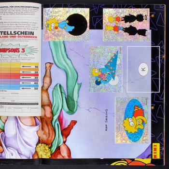 Simpsons 3 Panini Sticker Album teilgefüllt