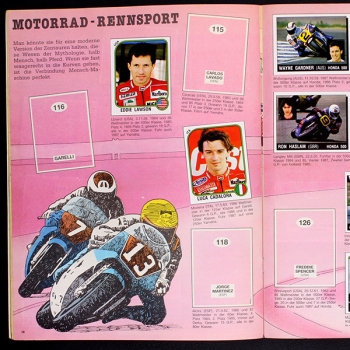 Motor Adventures Panini Sticker Album teilgefüllt