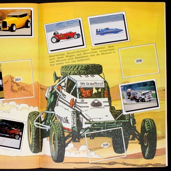 Motor Adventures Panini Sticker Album teilgefüllt