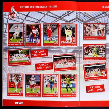 Preview: 1 FC Köln 2016 REWE Sticker Album komplett
