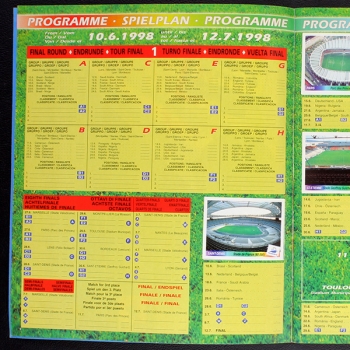 Preview: France 98 Panini Sticker Album teilgefüllt