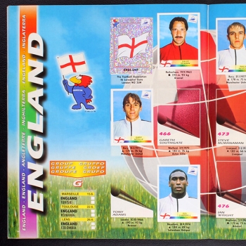 France 98 Panini Sticker Album teilgefüllt