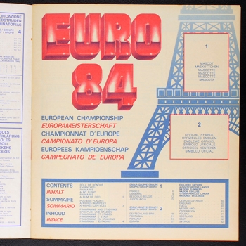 Euro 84 Panini empty sticker album