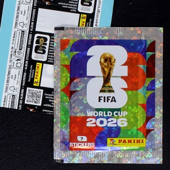 World Cup 2026 Panini Sticker Tüte - ohne Barcode vertikal