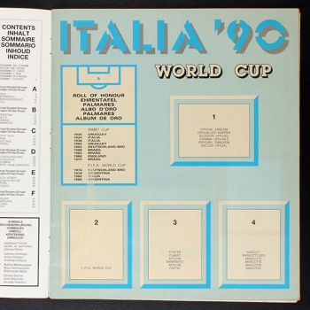 Preview: Italia 90 Panini Sticker Album teilgefüllt - lesen