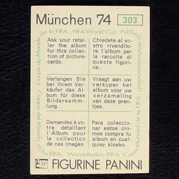 Preview: Giorgio Chinaglia Sticker No. 303 Panini - München 74