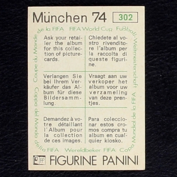 Preview: Franco Causio Sticker No. 302 Panini - München 74