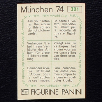Preview: Sandro Mazzola Sticker No. 301 Panini - München 74
