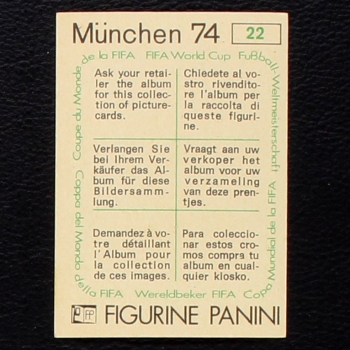 Preview: Rimet 1934 Sticker No. 22 Panini - München 74