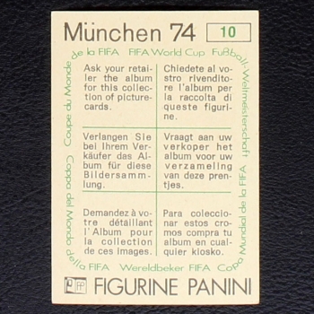 Preview: World Cup Pokal Sticker No. 10 Panini - München 74