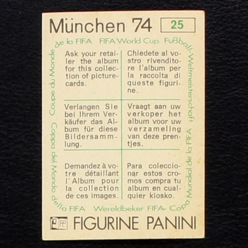Preview: Rimet 1938 Sticker No. 25 Panini - München 74