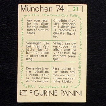 Preview: Rimet 1934 Sticker No. 21 Panini - München 74