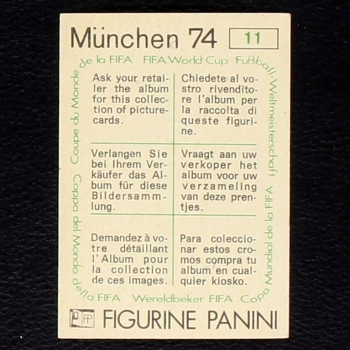 Preview: World Cup Pokal Sticker No. 11 Panini - München 74