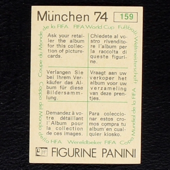 Preview: Alfredo Sticker No. 159 Panini - München 74