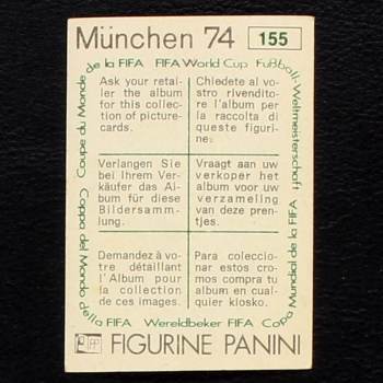 Preview: Ze Maria Sticker No. 155 Panini - München 74