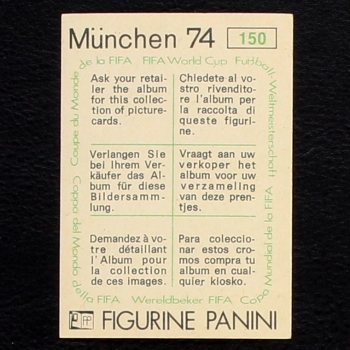 Preview: Joao Havelange Sticker No. 150 Panini - München 74