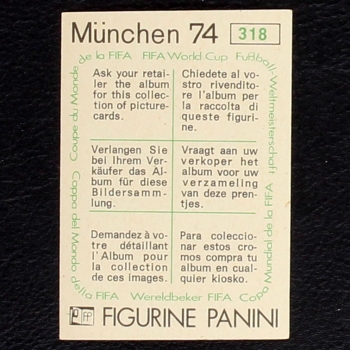 Preview: Team Argentina Sticker No. 318 Panini - München 74