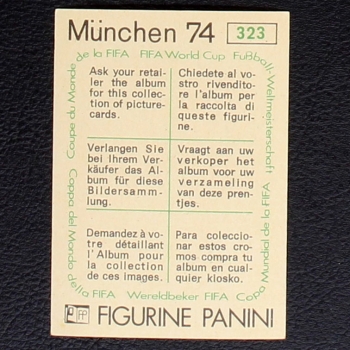 Preview: Enrique Wolff Sticker No. 323 Panini - München 74