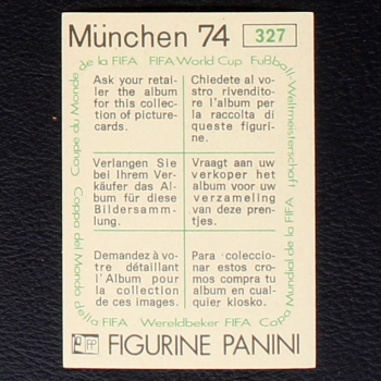 Preview: Roberto Telch Sticker No. 327 Panini - München 74