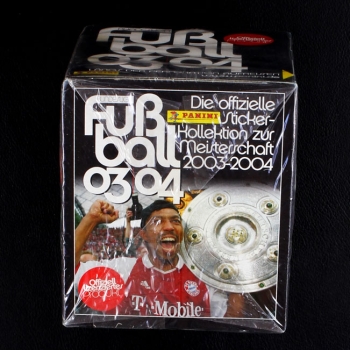 Fußball 2003 Panini Box mit 50 Sticker Tüten