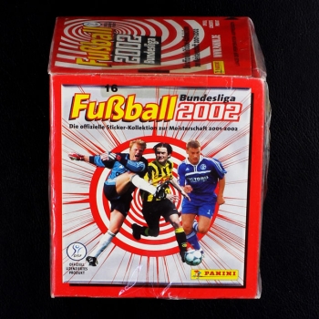 Fußball 2002 Panini Box mit 50 Sticker Tüten