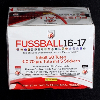 Preview: Fußball 2016 Panini Box mit 50 Sticker Tüten - A