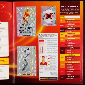 Preview: Euro 2017 Women's Panini Sticker Album komplett