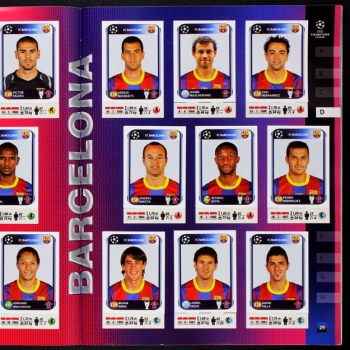Champions League 2010 Panini Sticker Album komplett
