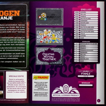 Preview: Het Toernooi 2012 Panini Sticker Album komplett
