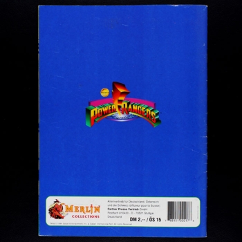 Power Ranger Merlin Sticker Album teilgefüllt