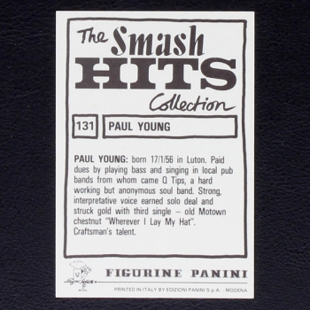 Paul Young Panini Sticker No. 131 - Smash Hits 85