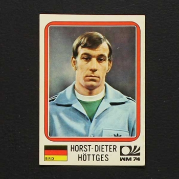 Horst-Dieter Höttges Sticker No. 86 Panini - München 74
