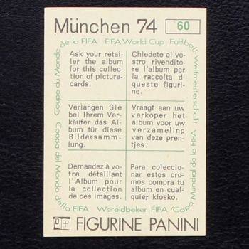 Tip und Tap Sticker No. 60 Panini - München 74