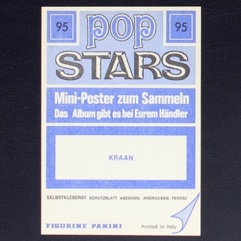 Kraan Panini Sticker No. 95 - Pop Stars