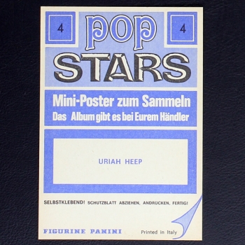 Uriah Heep Panini Sticker No. 4 - Pop Stars