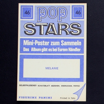 Melanie Panini Sticker No. 46 - Pop Stars
