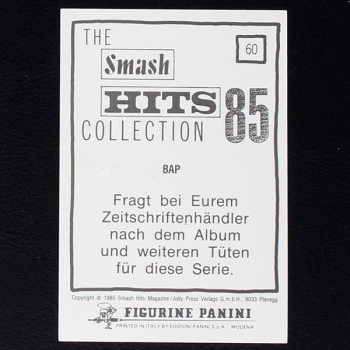 BAP Panini Sticker No. 60 - Smash Hits 85