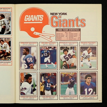 Football NFL 1983 Topps Sticker Album komplett