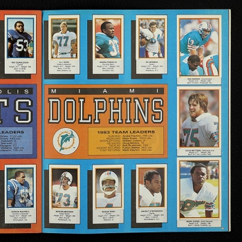 Football NFL 1984 Topps Sticker Album komplett